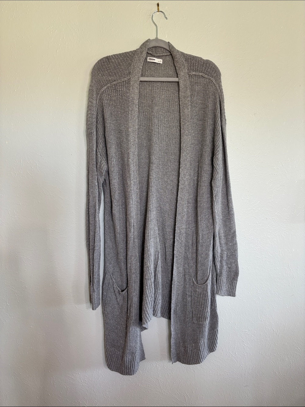 Sonoma Women's Gray Open Cardigan